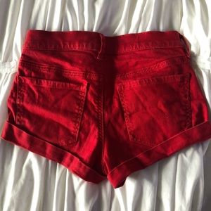 Express red shorts